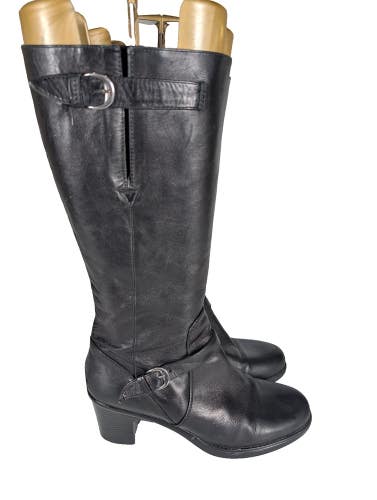 Dansko Women's Black Napa Leather Tall Boots Size: 39 / 8.5-9