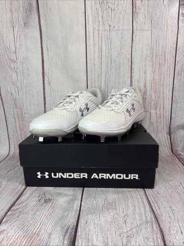 Under Armour Cleats UA Yard MT 3022999-101 Mens Size 11, White Baseball Cleats.