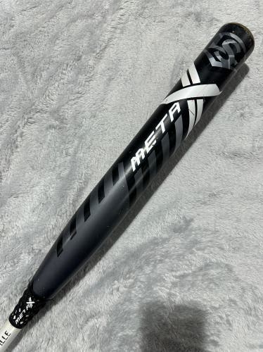 Black 2022 Louisville Slugger Meta Composite Bat (-10) Composite 23 oz 33" (Used)
