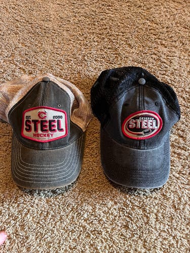 Very Rare Chicago Steel team issued hats