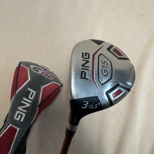 Men's Ping G15 Left Hand Fairway Wood Stiff Flex 3 Wood (Used)