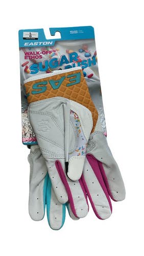Used Easton BB/SB Batting Gloves White LG 11859-S000028366