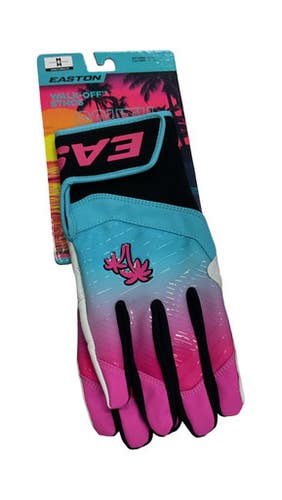 Used Easton BB/SB Batting Gloves White LG 11859-S000028367