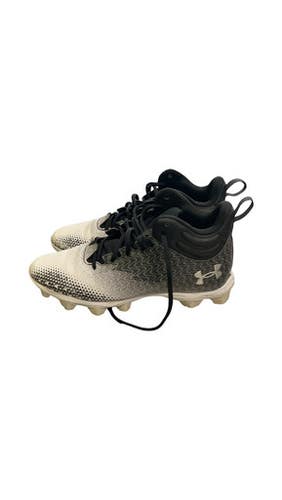 Used Under Armour Adult FB Cleats White And Black Senior 8 11859-S000028369