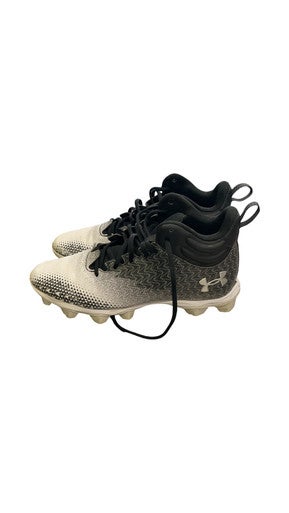 Used Under Armour Adult FB Cleats White And Black Senior 8 11859-S000028369