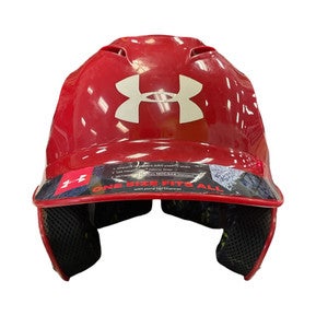 Used Under Armour HELMET Batting Helmet No Mask Red MD 11859-S000028361