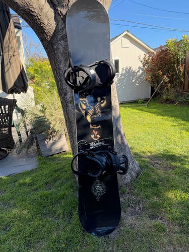 Men's Nitro Pantera Snowboard All Mountain With Bindings Very Stiff Directional 160 cm (Used)