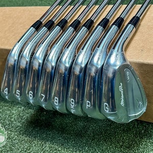 NEW RH Mizuno Pro M-13 Irons 4-PW/GW AMT Silver Stiff Flex Steel Golf Set
