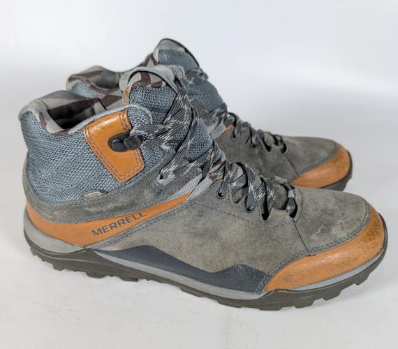 Merrell Fraxion Mid Hiking Boots Mens Size 8 Brown Sugar Waterproof Trail