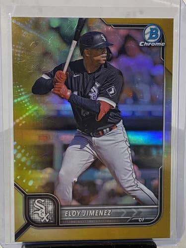 Eloy Jimenez White Sox 2022 Bowman Chrome Gold Refractor #'d 02/50 #1