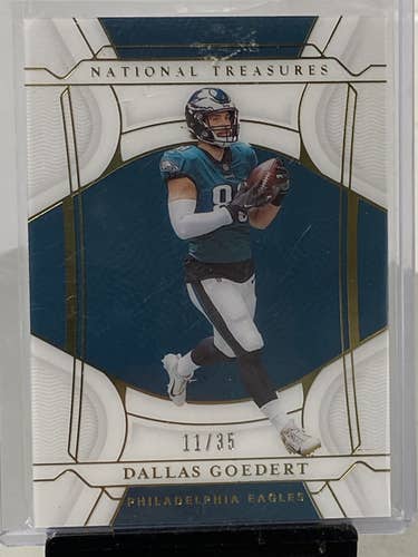 Dallas Goedert Philadelphia Eagles 2021 National Treasures Panini #'d 11/35 #72