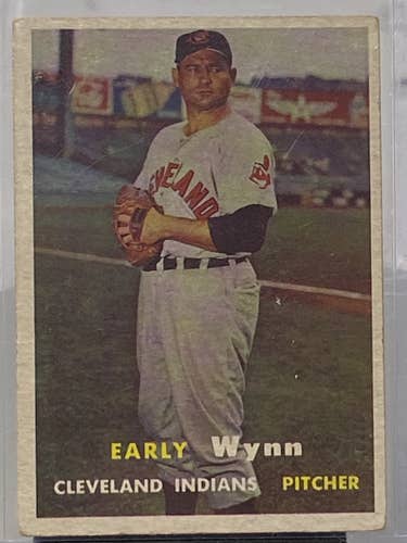 Early Wynn Cleveland Indians 1957 Topps Baseball Card #40