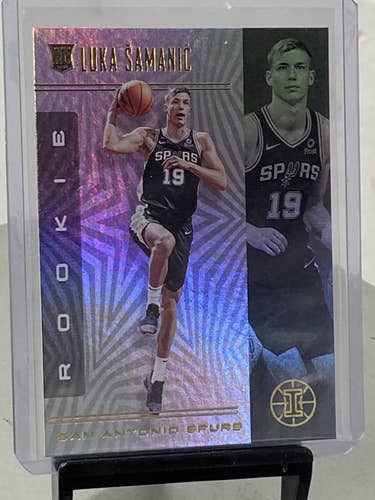 Luka Samanic Spurs 2019 Illusions Panini Rookie Holo RC #177