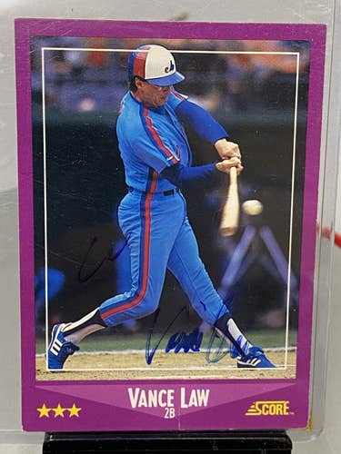 Vance Law Expos 1988 Score On Card Auto #85