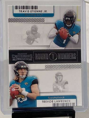 Travis Etienne Jr. Trevor Lawrence Jaguars 2021 Contenders Panini Round 1