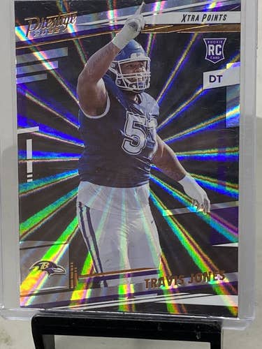 Travis Jones Ravens 2022 Prestige Xtra Points Sunburst Rookie RC #358