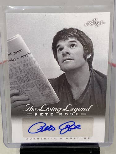 Pete Rose 2012 The Living Legend Leaf Auto AU-9 On-Card Signature HOFer