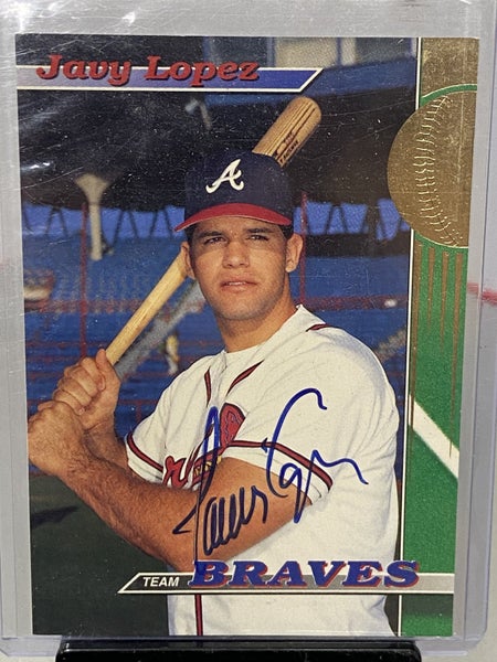 Javy Lopez Atlanta Braves 1993 Stadium Club Topps On Card Auto #27