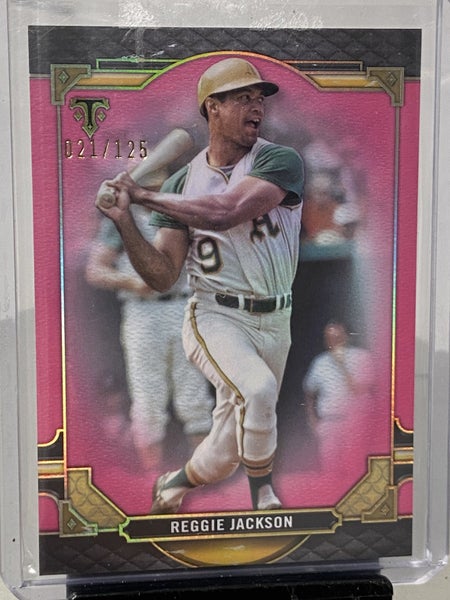 Reggie Jackson Oakland Athletics 2022 Triple Threads Topps Pink #'d 021/125 #4