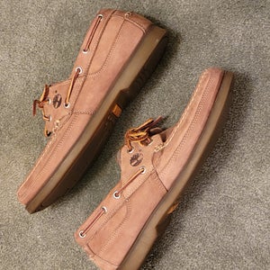 Timberland Classic 2-Eye Boat Shoes Brown Unisex Size M 10.0 (W 11.0) Adult Timberland Shoes