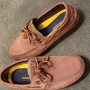Timberland Classic 2-Eye Boat Shoes Brown Unisex Size M 10.0 (W 11.0) Adult Timberland Shoes (Used)