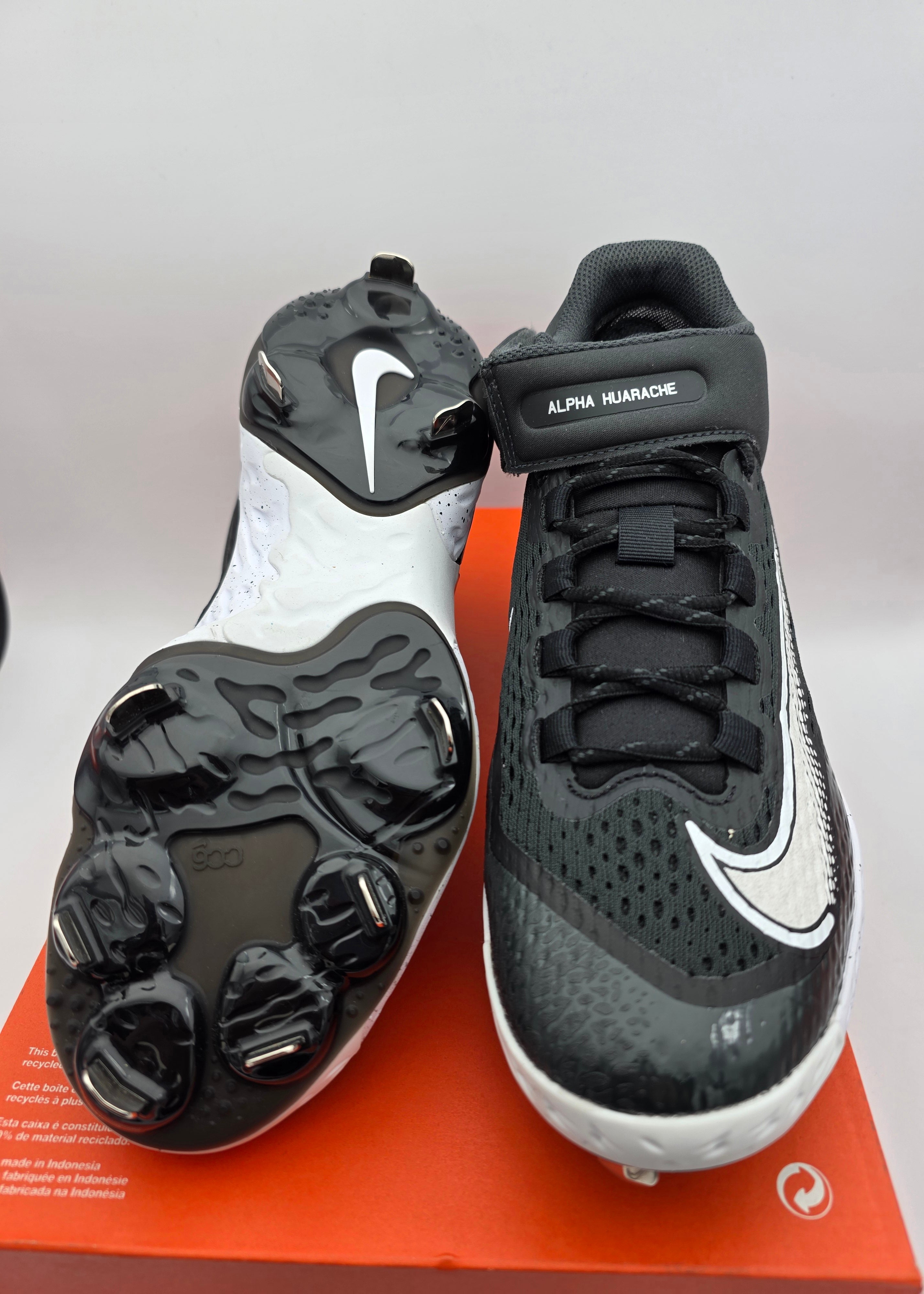 Nike Alpha Huarache Elite 4 Mid Dark Smoke Grey Baseball Men 