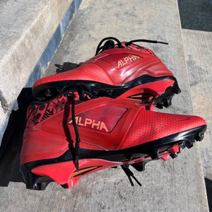 Nike Alpha Menace 4 Pro Football Cleats – Size 7.5 – Red/Black - Like New