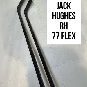Senior(2x)Right Jack Hughes 77 Flex ProBlackStock™ Unbranded Pro Stock Hockey Sticks