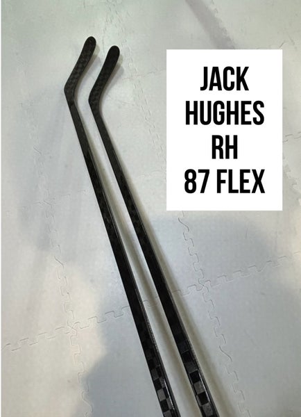 Senior(2x)Right Jack Hughes 87 Flex ProBlackStock™ Unbranded Pro Stock Hockey Sticks
