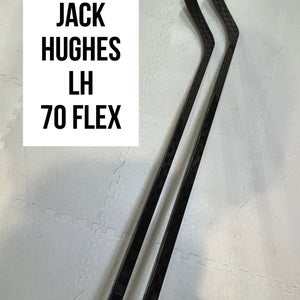 Senior(2x)Left Jack Hughes 70 Flex ProBlackStock™ Unbranded Pro Stock Hockey Sticks