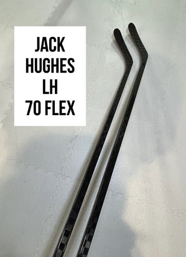 Senior(2x)Left Jack Hughes 70 Flex ProBlackStock™ Unbranded Pro Stock Hockey Sticks