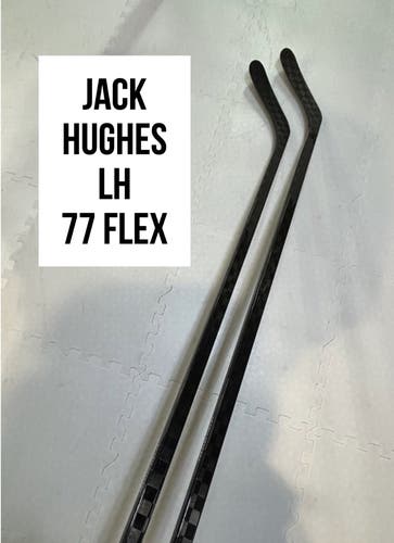 Senior(2x)Left Jack Hughes 77 Flex ProBlackStock™ Unbranded Pro Stock Hockey Sticks