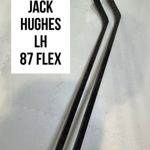 Senior(2x)Left Jack Hughes 87 Flex ProBlackStock™ Unbranded Pro Stock Hockey Sticks