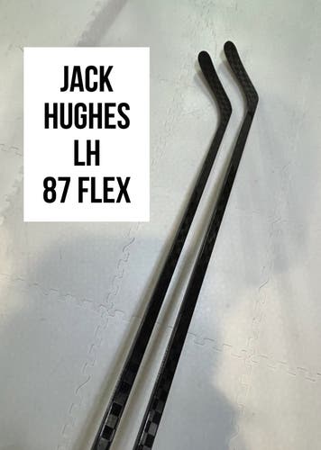 Senior(2x)Left Jack Hughes 87 Flex ProBlackStock™ Unbranded Pro Stock Hockey Sticks
