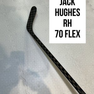 Senior(1x)Right Jack Hughes 70 Flex ProBlackStock™ Unbranded Pro Stock Hockey Sticks