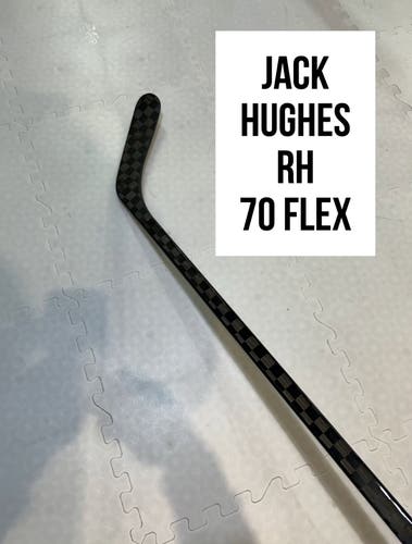 Senior(1x)Right Jack Hughes 70 Flex ProBlackStock™ Unbranded Pro Stock Hockey Sticks
