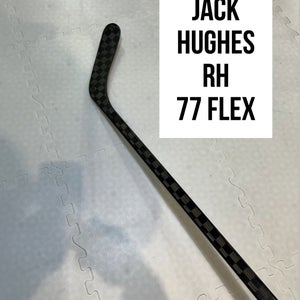 Senior(1x)Right Jack Hughes 77 Flex ProBlackStock™ Unbranded Pro Stock Hockey Sticks