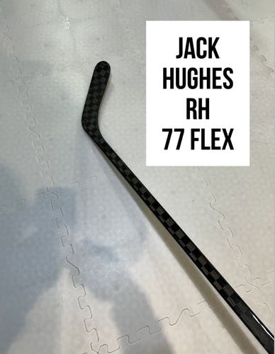 Senior(1x)Right Jack Hughes 77 Flex ProBlackStock™ Unbranded Pro Stock Hockey Sticks