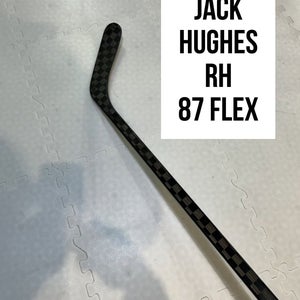 Senior(1x)Right Jack Hughes 87 Flex ProBlackStock™ Unbranded Pro Stock Hockey Sticks