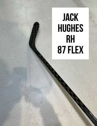 Senior(1x)Right Jack Hughes 87 Flex ProBlackStock™ Unbranded Pro Stock Hockey Sticks