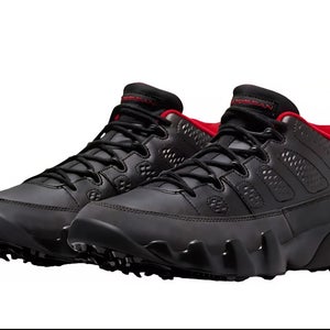 Nike Air Jordan 9 Golf Retro Black Charcoal True Red Mens FJ5934-002 Size 7.5