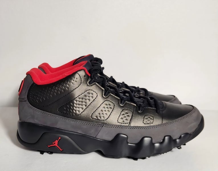 Nike Air Jordan 9 Golf Retro Black Charcoal True Red Mens FJ5934
