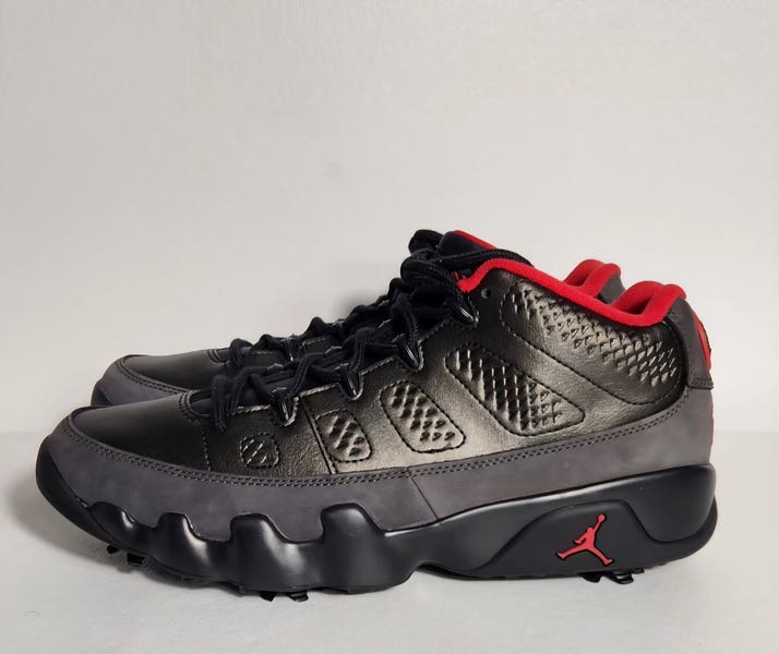 Nike Air Jordan 9 Golf Retro Black Charcoal True Red Mens FJ5934