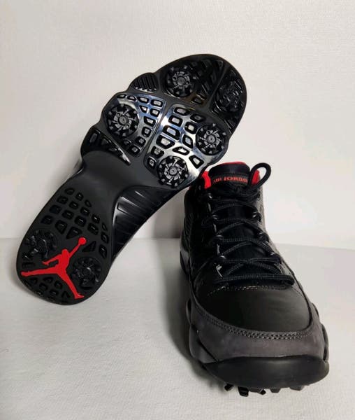 Nike Air Jordan 9 Golf Retro Black Charcoal True Red Mens FJ5934