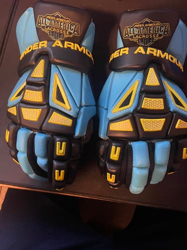 Under Armour All-American Game 2013 Charge 2 Lacrosse Gloves (Used) Game worn