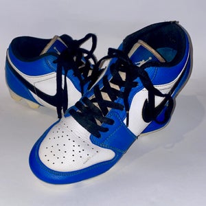 Nike Air Jordan 1 Low TD Men's 7.5 Royal White Black Football Cleats FJ6245-104