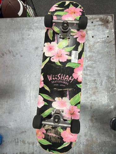 Used WIISHAM SKATEBOARDS Complete Skateboard Black 8" 11337-S000479224