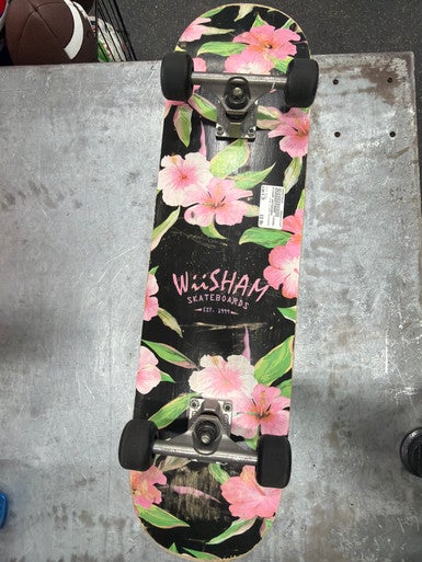 Used WIISHAM SKATEBOARDS Complete Skateboard Black 8" 11337-S000479224