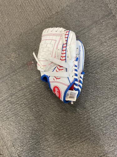 Used Rawlings PL90SSG BB/SB Glove T-ball White 9" 11614-S000230587