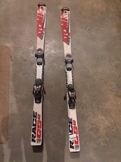 130 cm Atomic GS12 Racing Skis With Bindings- great condition